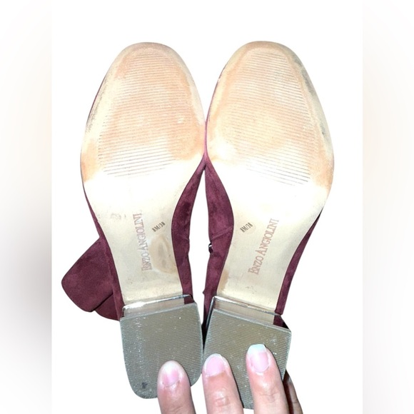 Enzo Angiolini Ginette suede boots Color Maroon Size 8 - Picture 8 of 8
